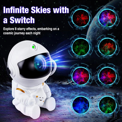 Star Projector Galaxy Night Light Astronaut Space Projector Starry Nebula Ceiling LED Lamp for Bedroom Home Decorative Kids Gift